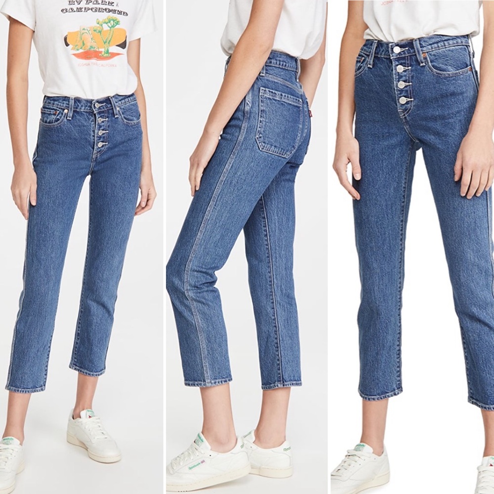 NWT Levi's Wedgie Straight Utility Jeans 26